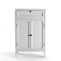 Шкаф Низкий с 2 дверцами и 1 ящиком Eugnie единый размер серый LA REDOUTE INTERIEURS  фото, kupilegko.ru